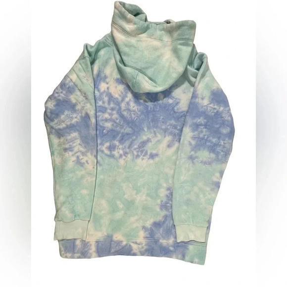 Victoria Secret PINK Blue Tie  Dye Oversized Hoodie Size Small - Picture 3 of 8